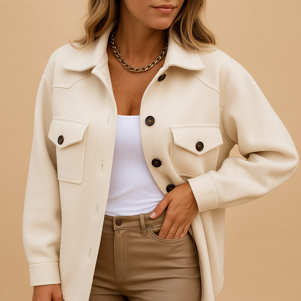 Langer eleganter Wintermantel mit tailliertem Silhouette für Damen | Marieke