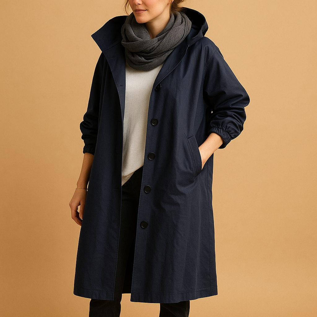 Lange wasserdichte Regenjacke für Damen | Liora