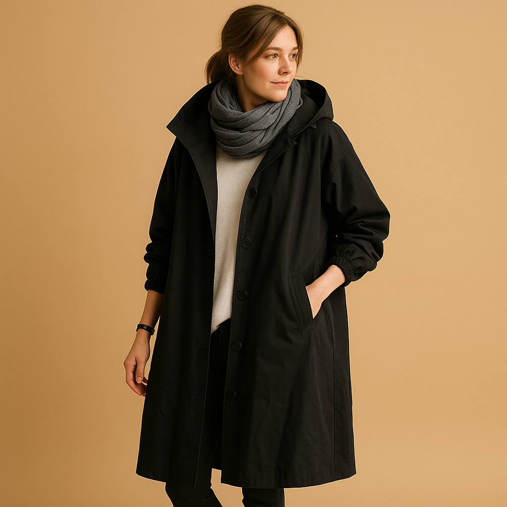 Lange wasserdichte Regenjacke für Damen | Liora