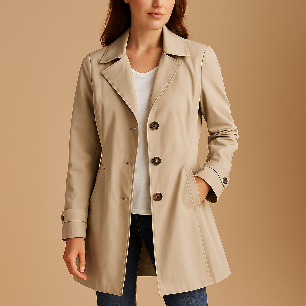 Lange winddichte Regenjacke für Damen | Marit
