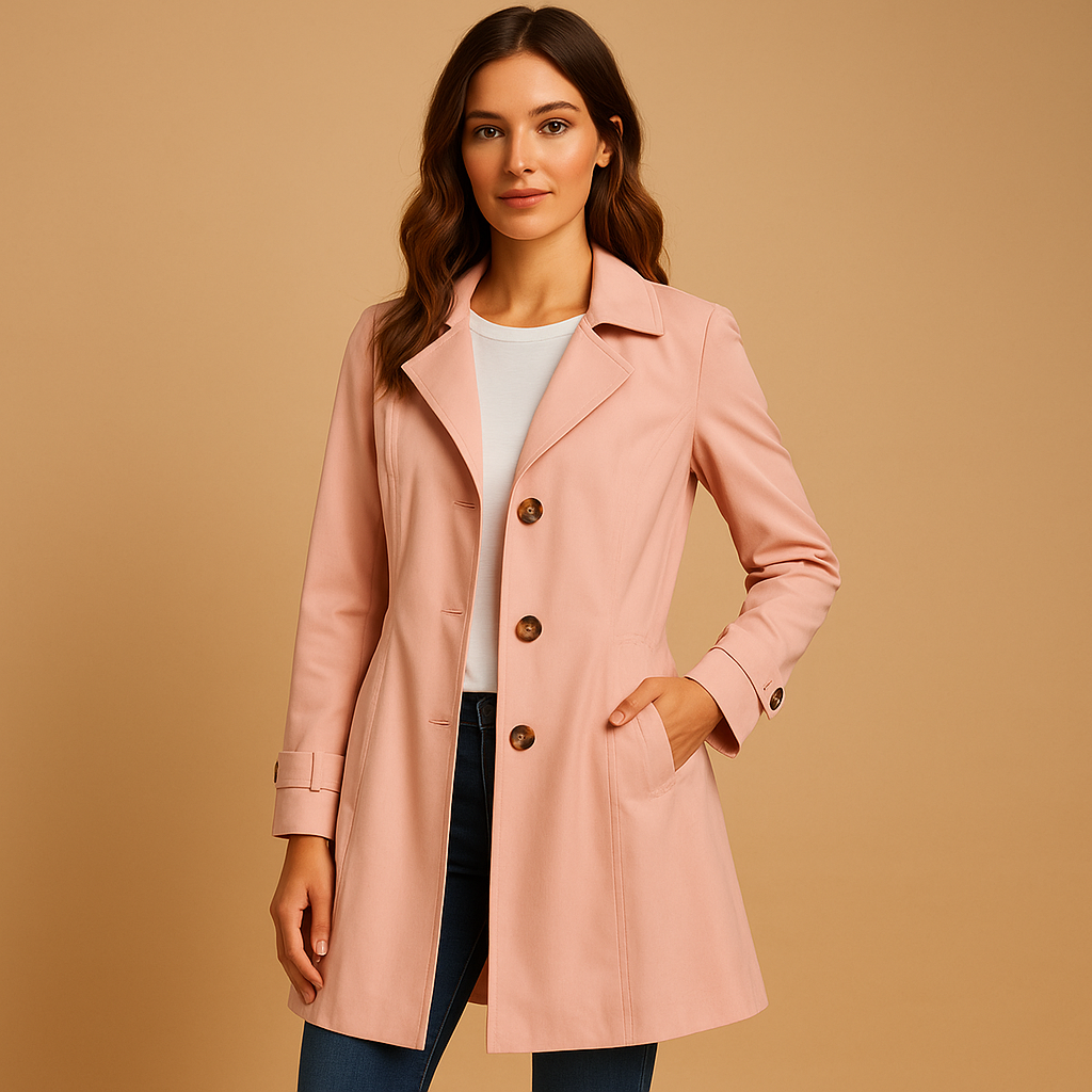 Lange winddichte Regenjacke für Damen | Marit