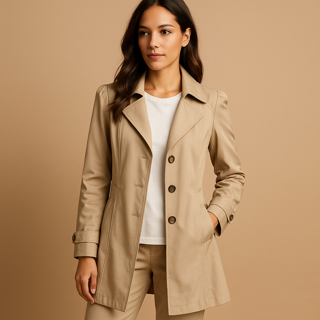 Lange winddichte Regenjacke für Damen | Elvira