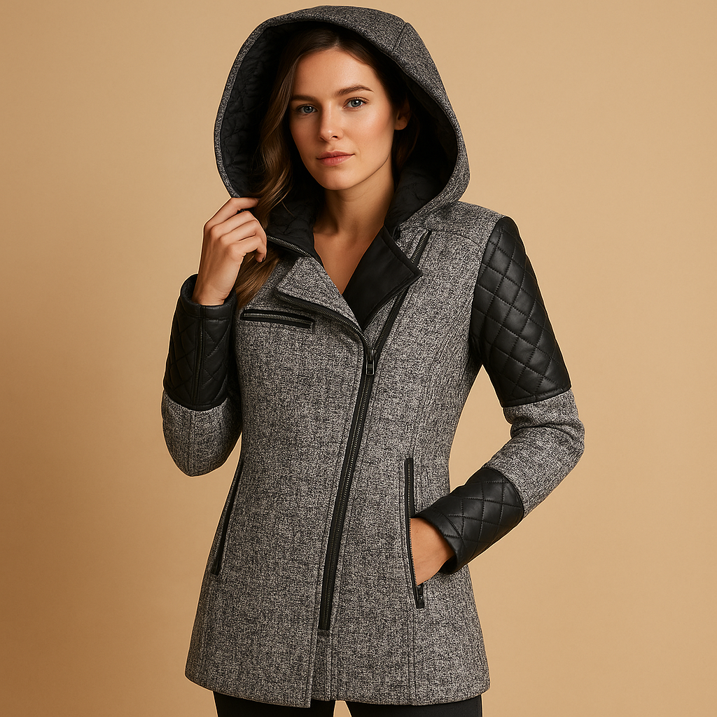 Lange Winterjacke mit Kapuze für Damen | Isa