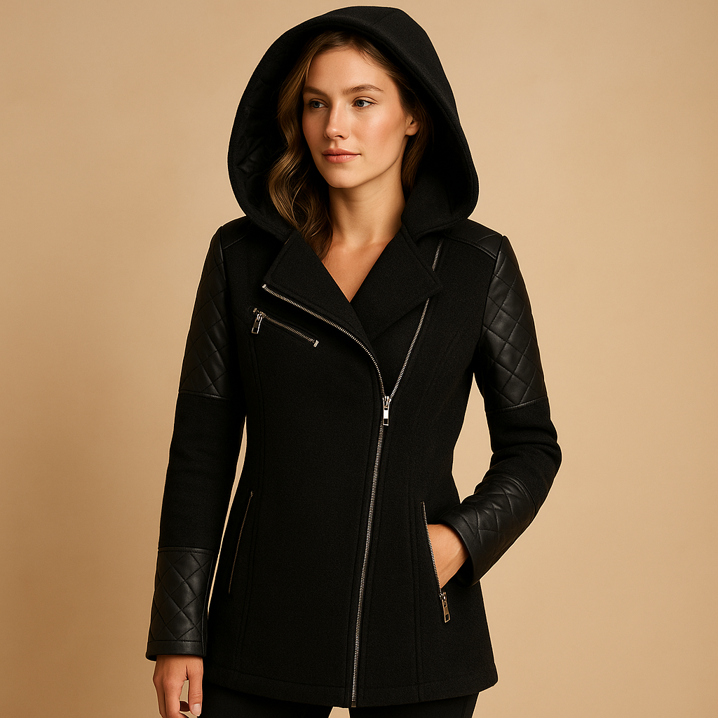 Lange Winterjacke mit Kapuze für Damen | Isa