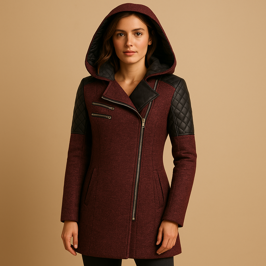 Lange Winterjacke mit Kapuze für Damen | Isa