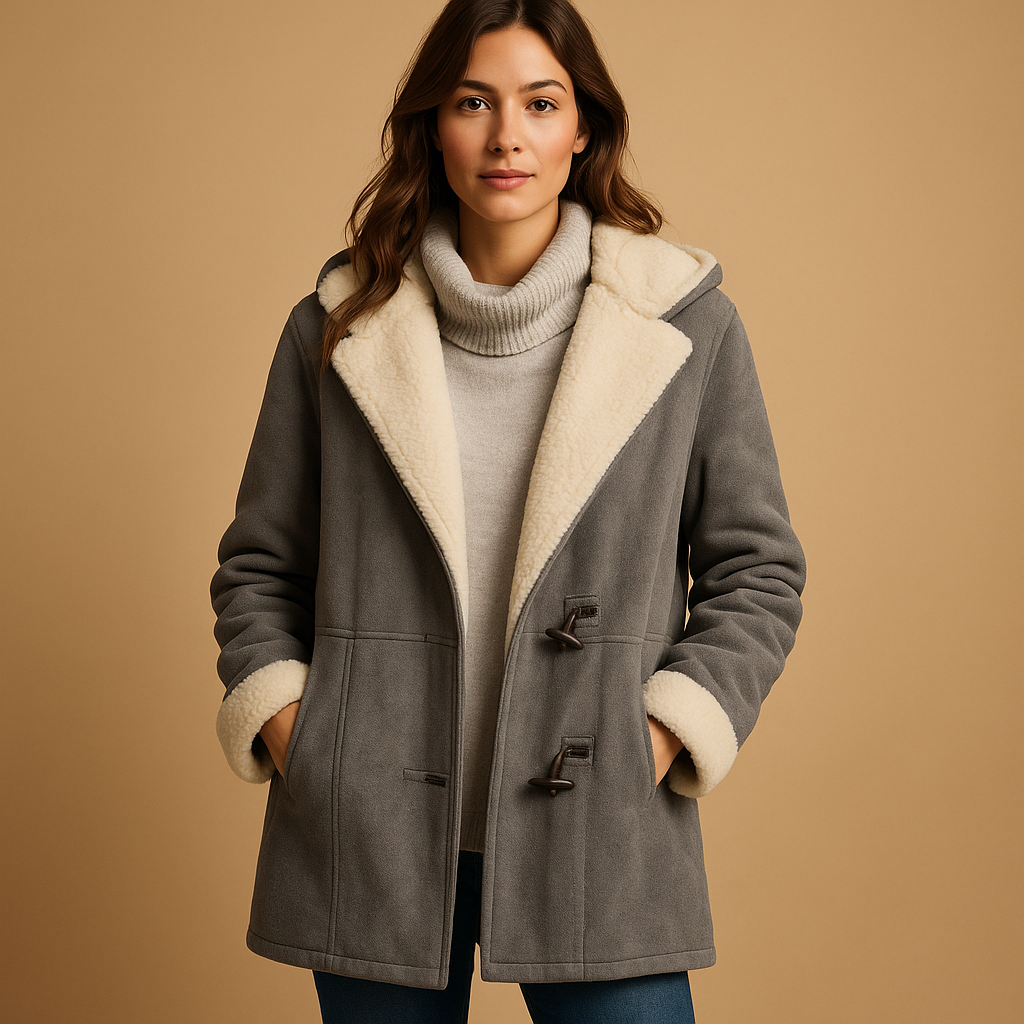 Langer Wintermantel mit Kapuze für Damen | Evelien