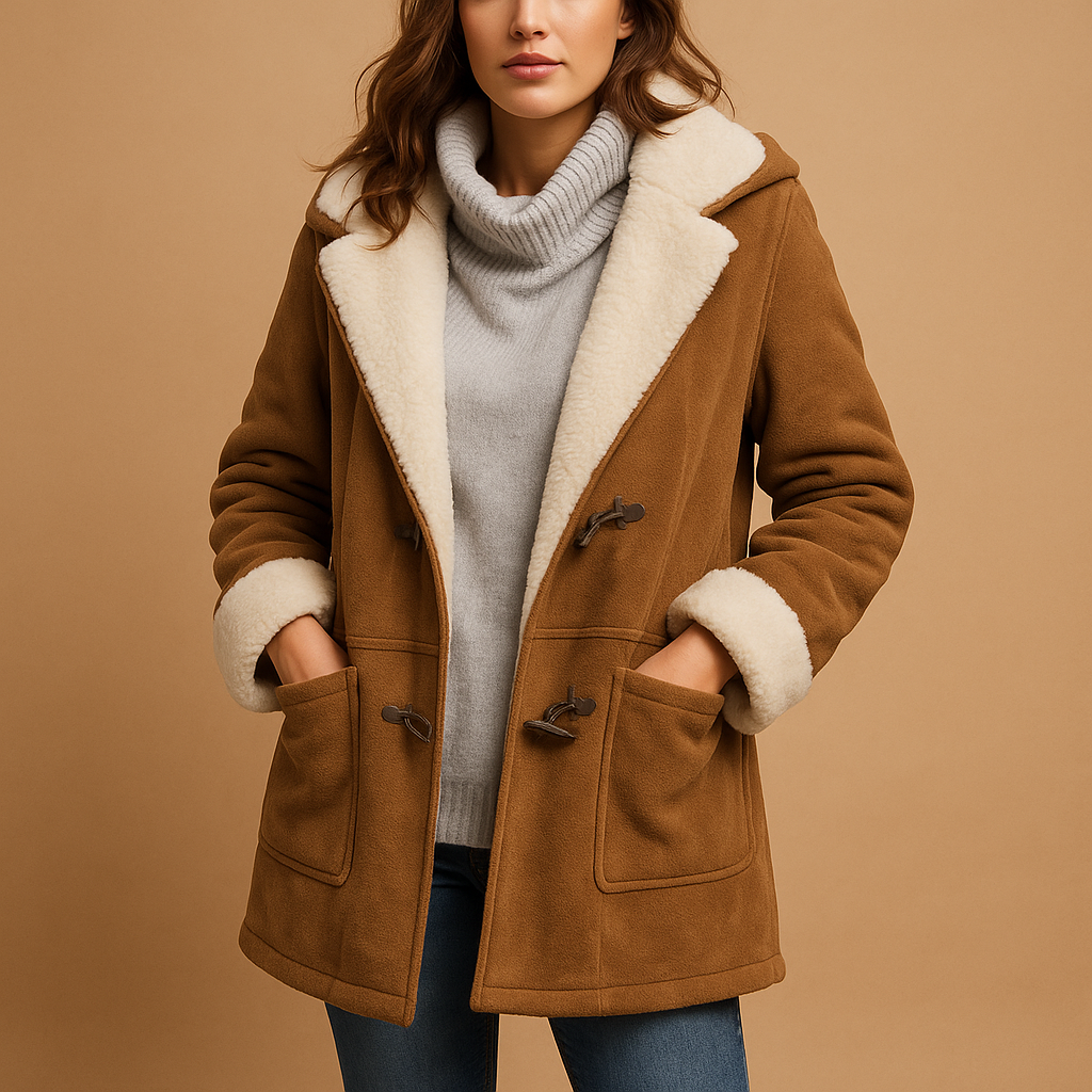 Langer Wintermantel mit Kapuze für Damen | Evelien