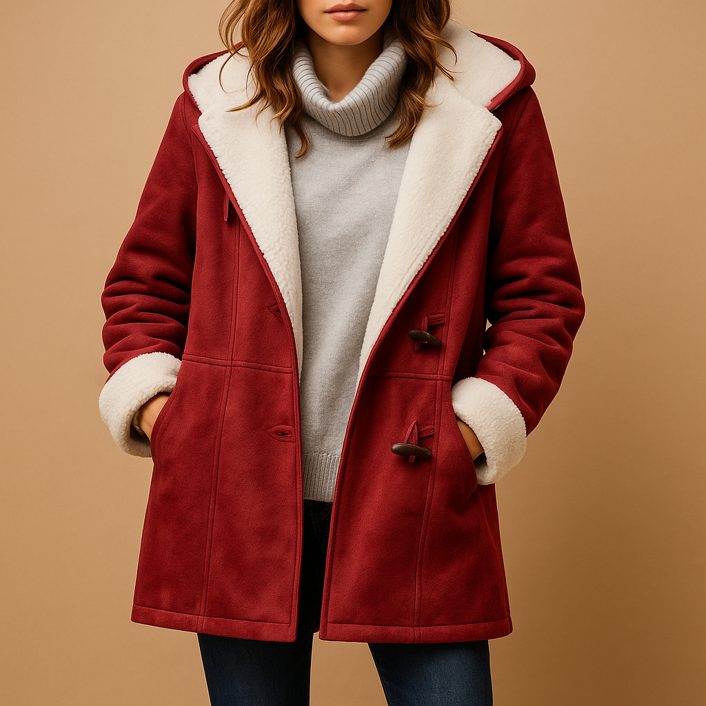 Langer Wintermantel mit Kapuze für Damen | Evelien