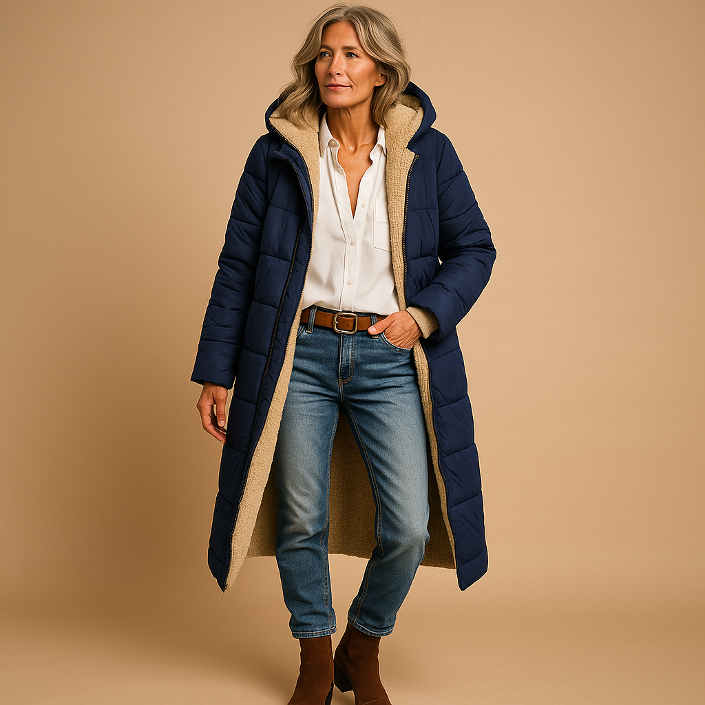 Langer Wintermantel für Damen | Yfke