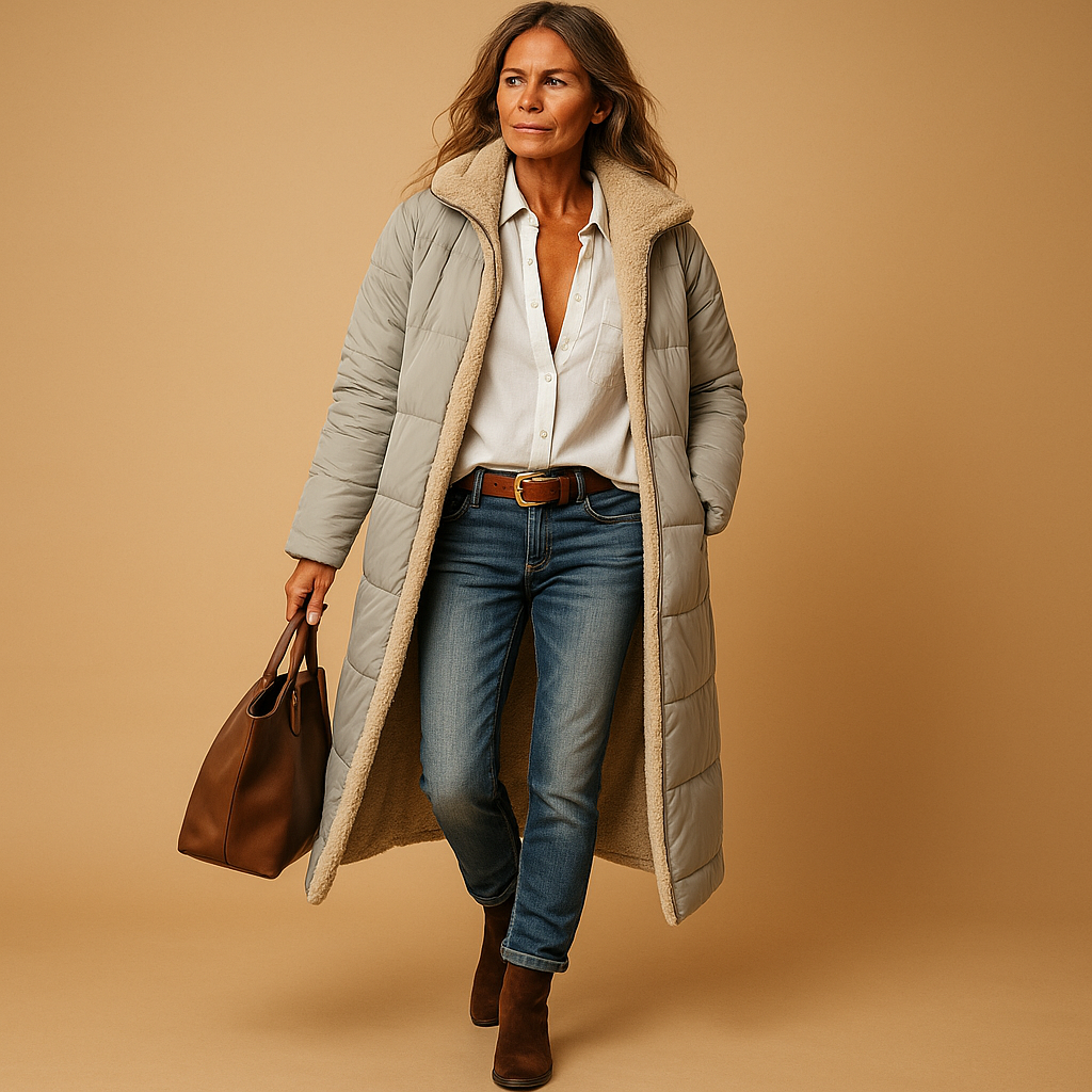 Langer Wintermantel für Damen | Yfke