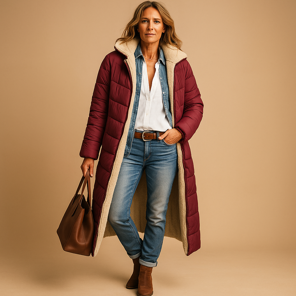 Langer Wintermantel für Damen | Yfke