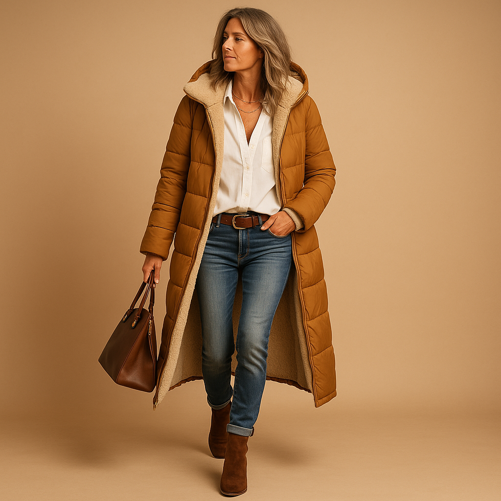 Langer Wintermantel für Damen | Yfke
