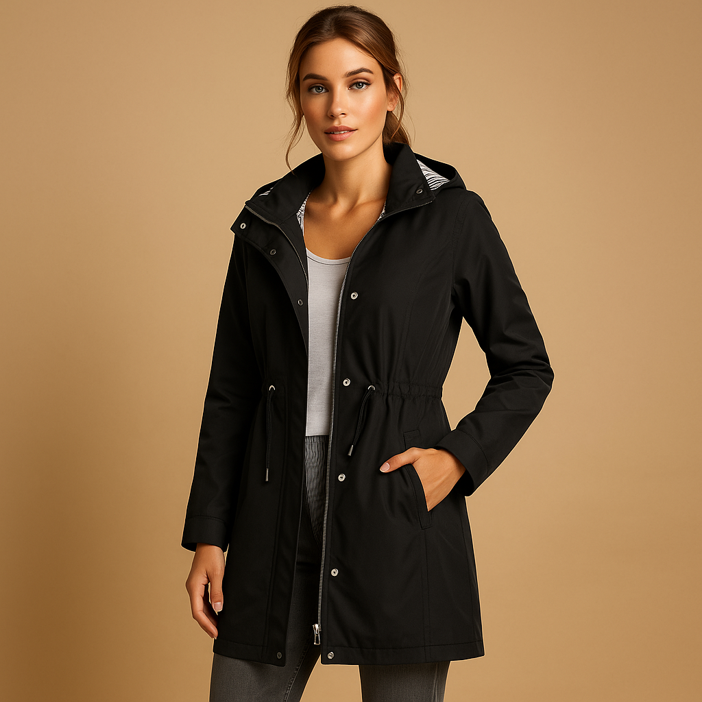 Leichte Damen-Windjacke mit abnehmbarer Kapuze | Mireille