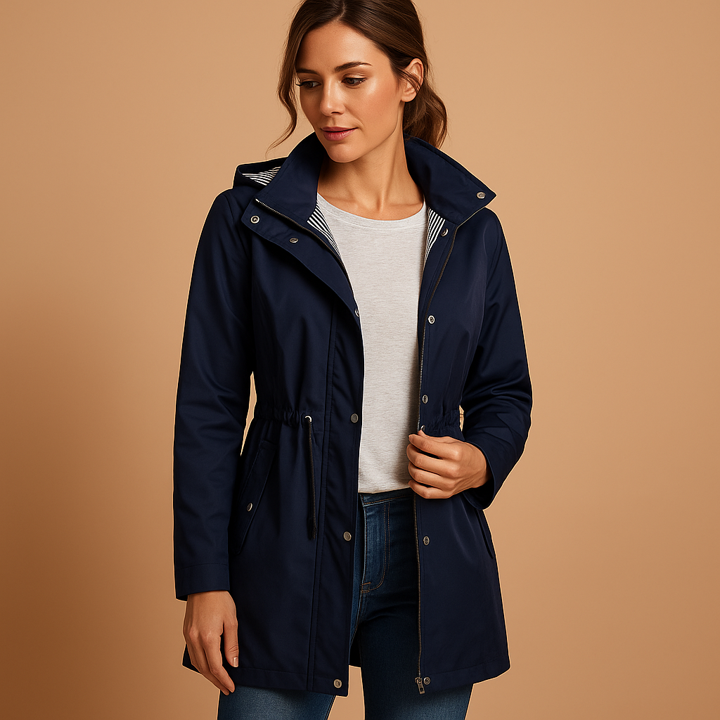 Leichte Damen-Windjacke mit abnehmbarer Kapuze | Mireille