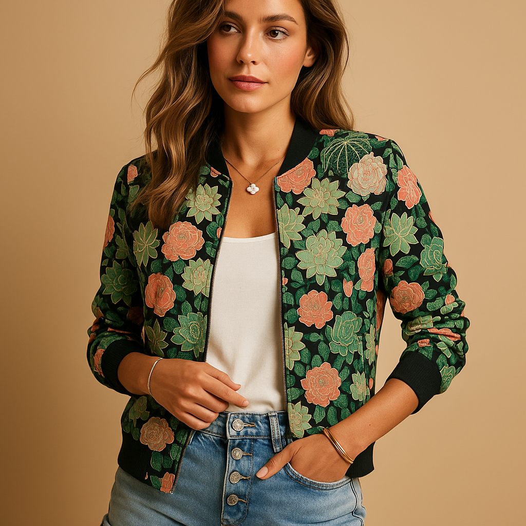 Leichte Sommerjacke mit Print für Damen | Nienke