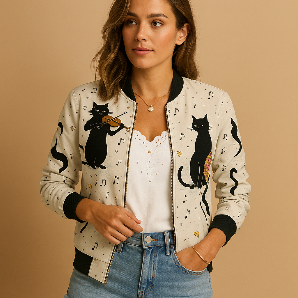 Leichte Sommerjacke mit Print für Damen | Nienke
