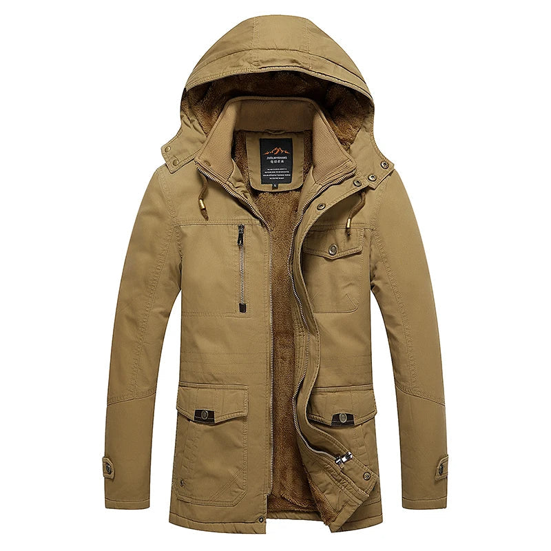 Stilvolle, gefütterte Baumwollwinterjacke