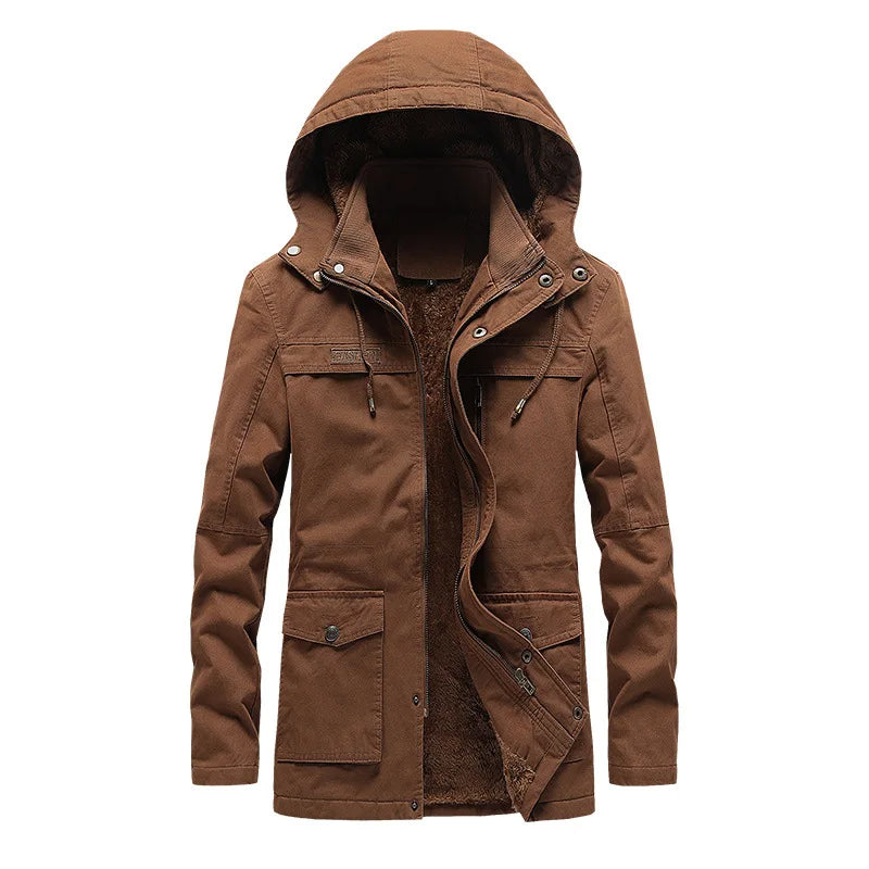 Stilvolle winddichte Winterjacke