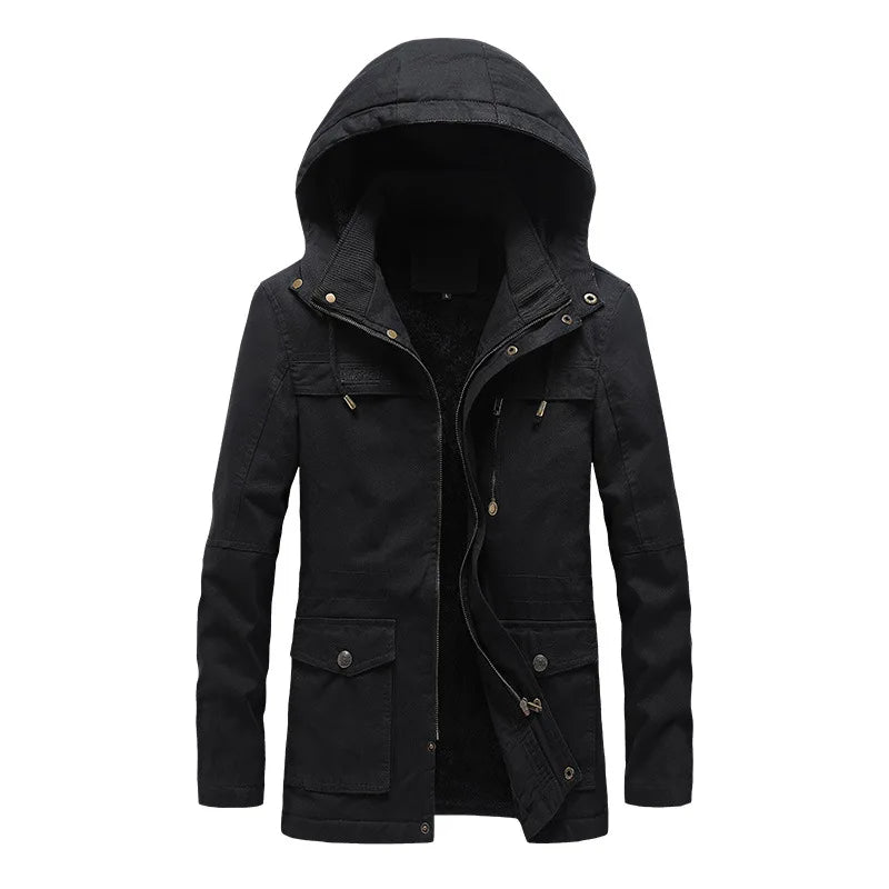 Stilvolle winddichte Winterjacke