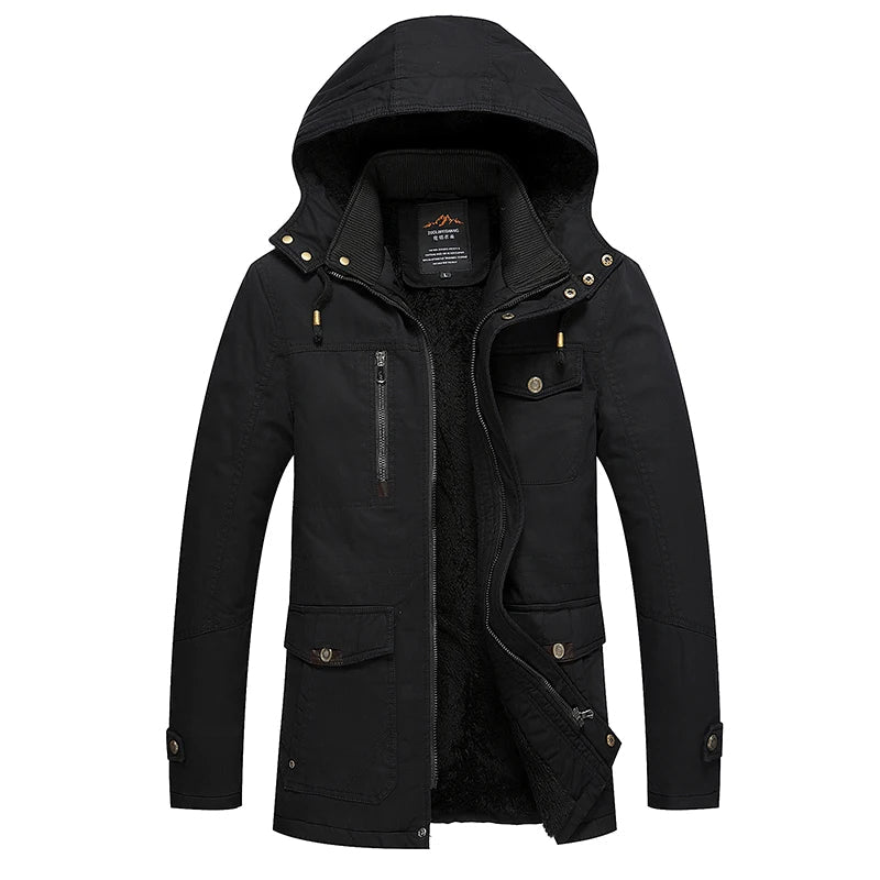 Stilvolle, gefütterte Baumwollwinterjacke