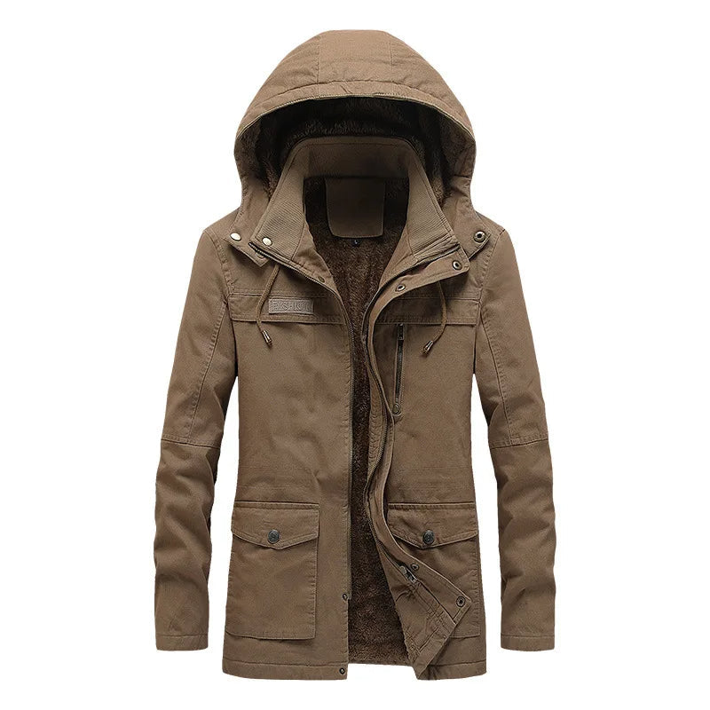 Stilvolle winddichte Winterjacke