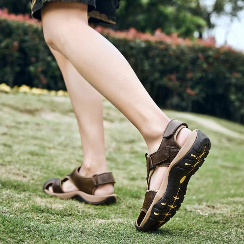 Herren High-Altitude Ortho Sandalen mit Fersenriemen - Dunkelbraun
