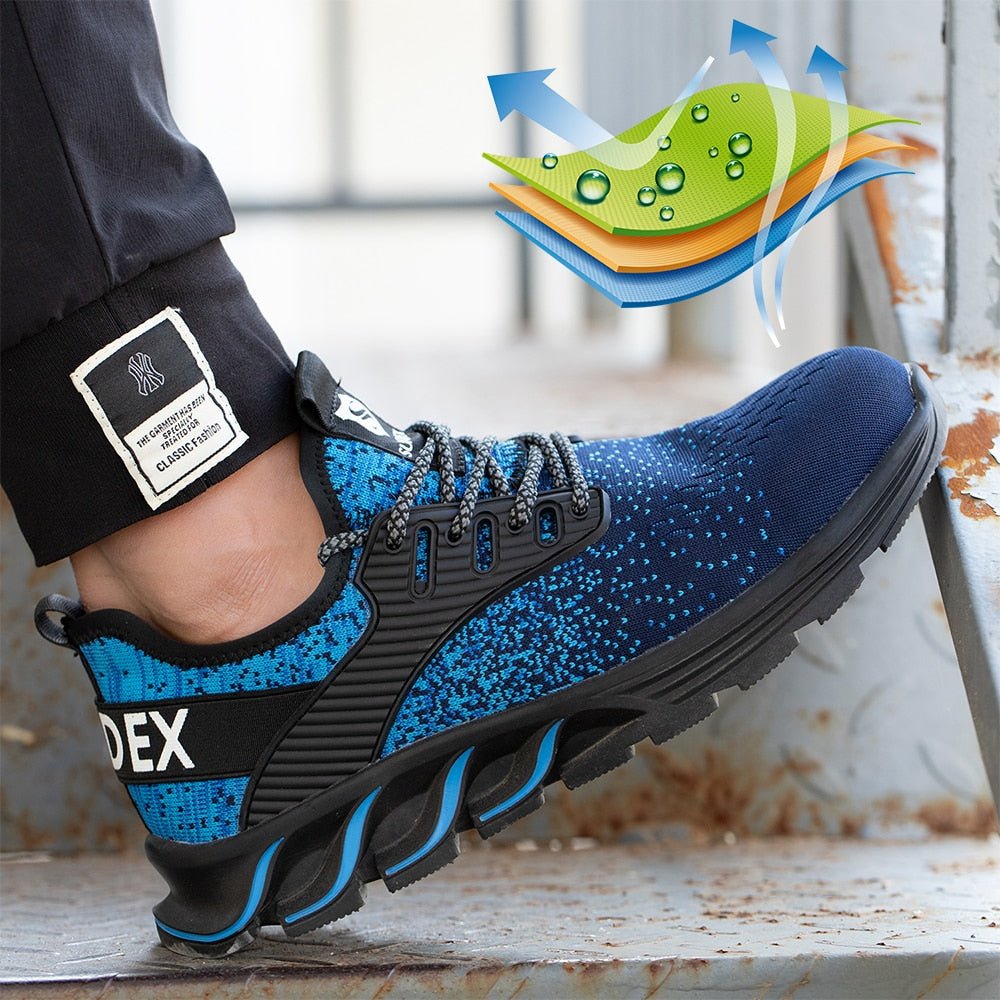 Ortho Sicherheitsstiefel mit Stahlkappe - Blau