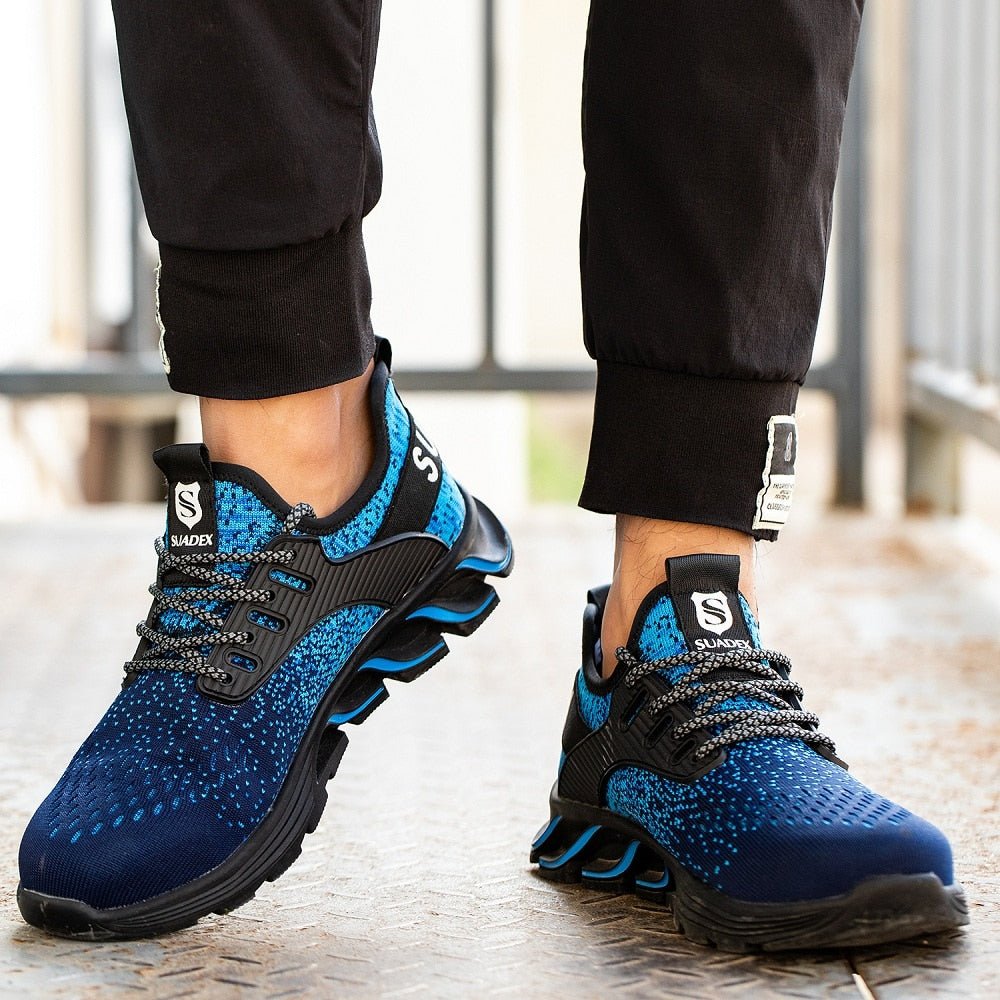 Ortho Sicherheitsstiefel mit Stahlkappe - Blau