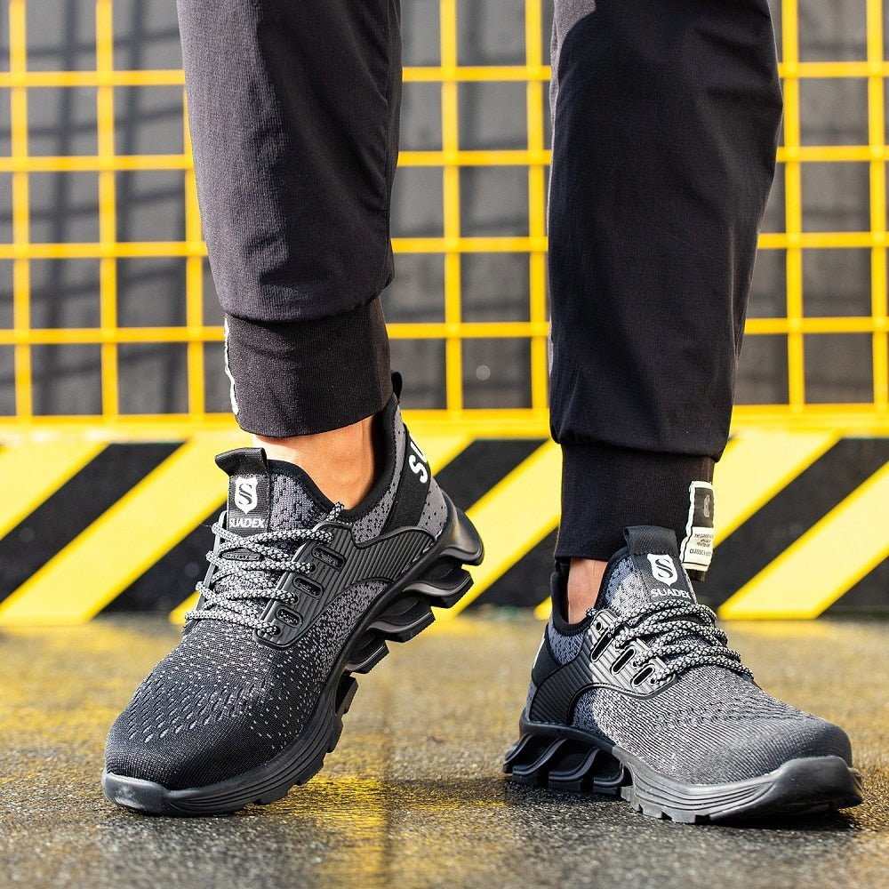 Ortho Sicherheitsstiefel mit Stahlkappe - Grau