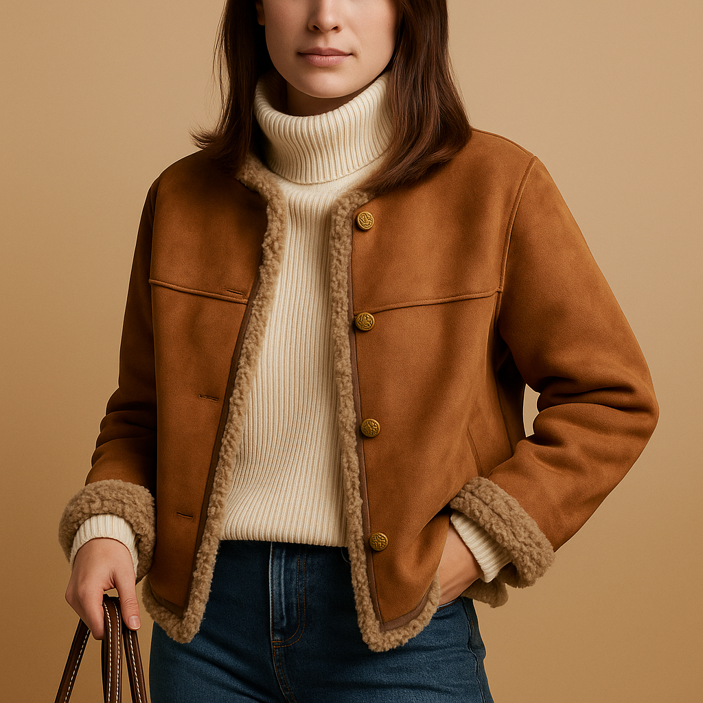 Samtfleece gefütterte Jacke für Damen | Yara