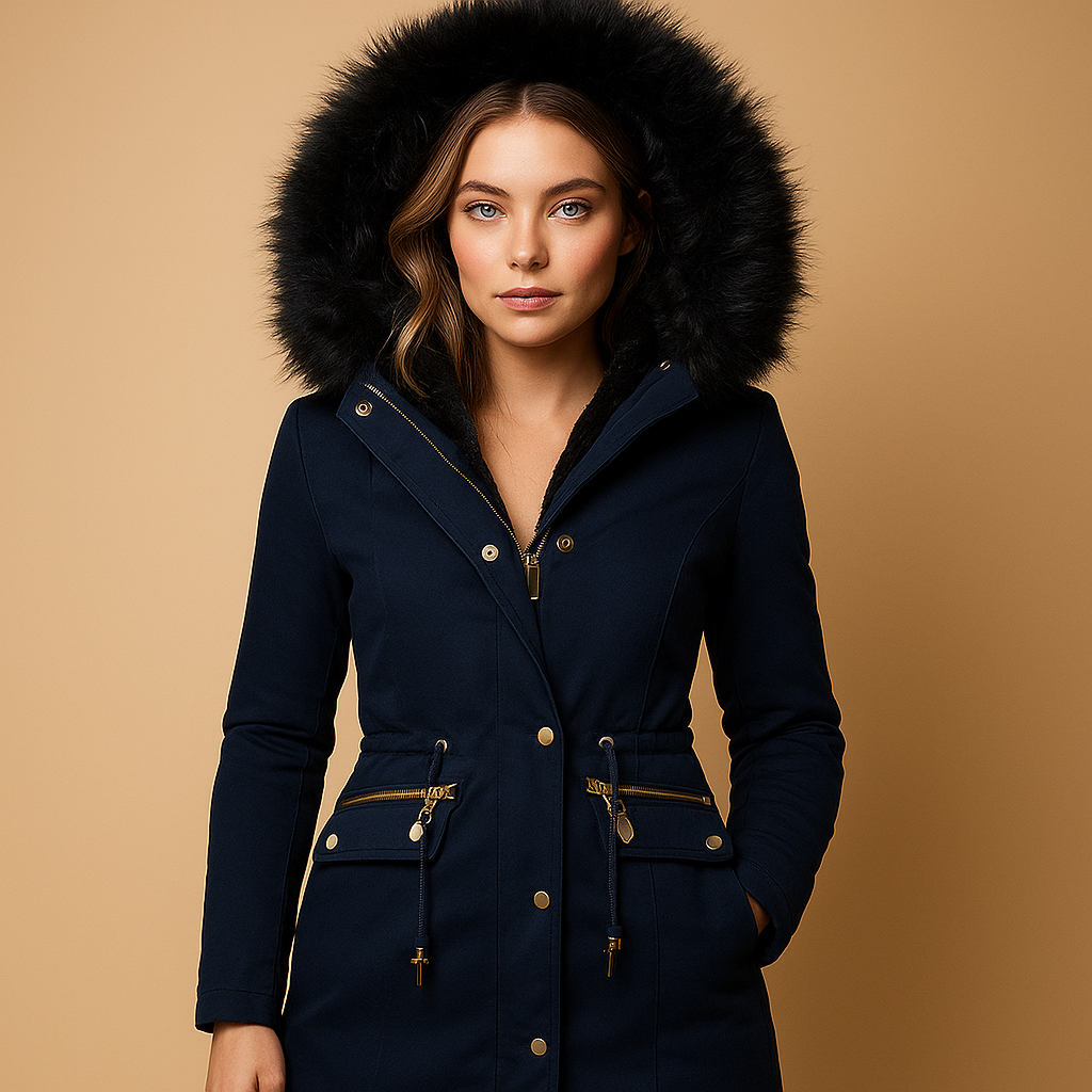 Thermo-Winterjacke mit Kunstfellkapuze für Damen | Anouk
