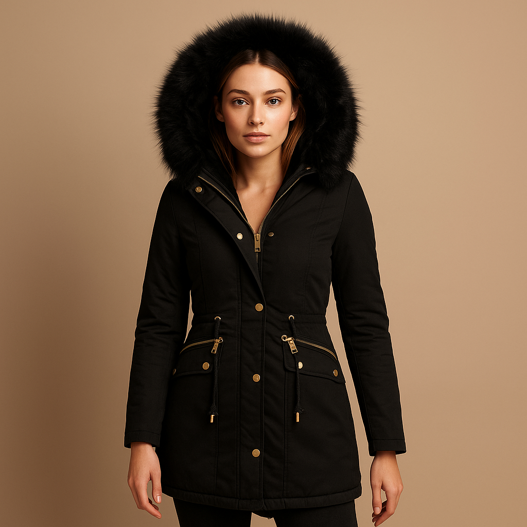 Thermo-Winterjacke mit Kunstfellkapuze für Damen | Anouk