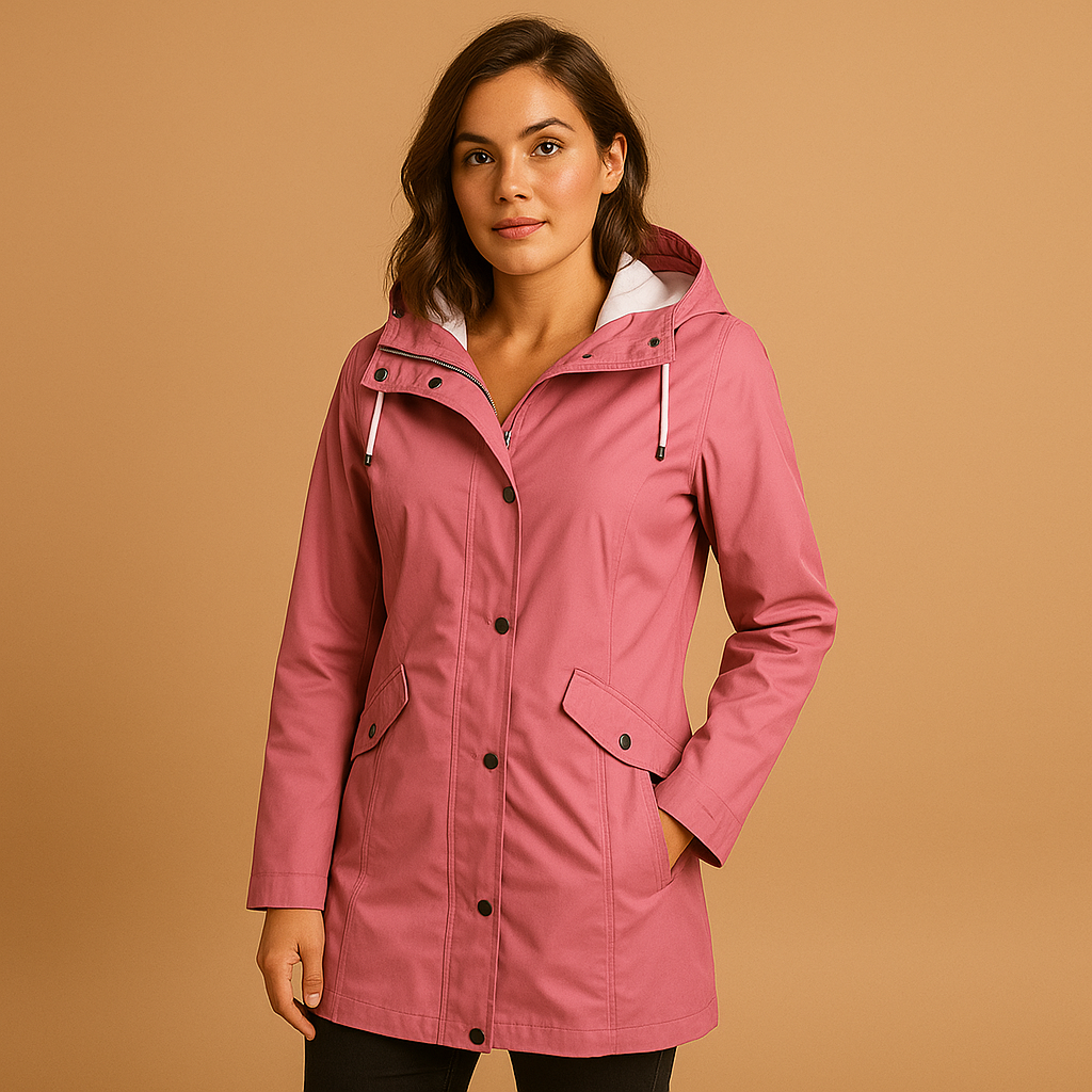 Transparente Regenjacke mit Kapuze für Damen | Yfke