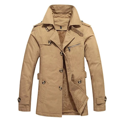 Stilvoller gefütterter Trenchcoat