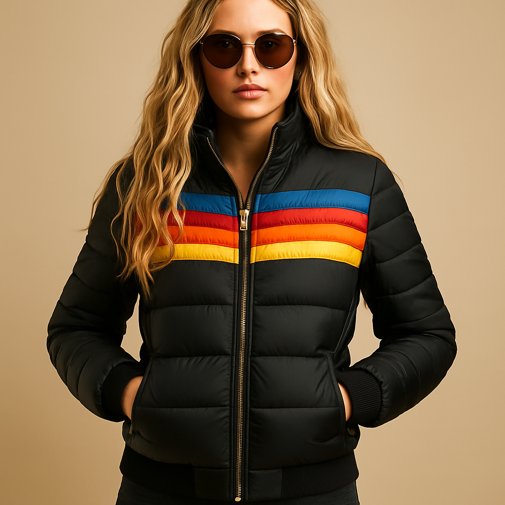 Warme wattierte Winterjacke mit Kapuze für Damen | Iris