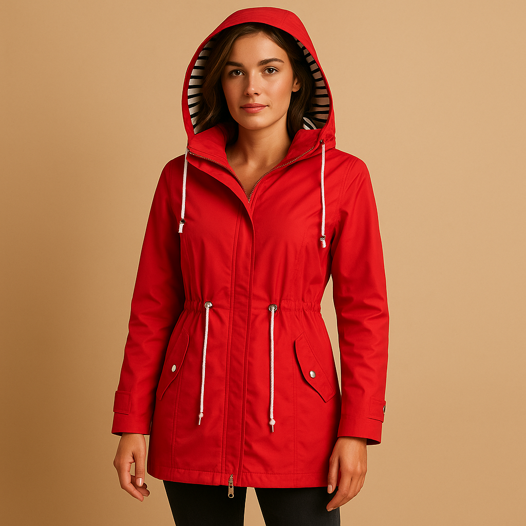 Wasserdichte Damenparka mit verstellbarem Taillenzug | Celina