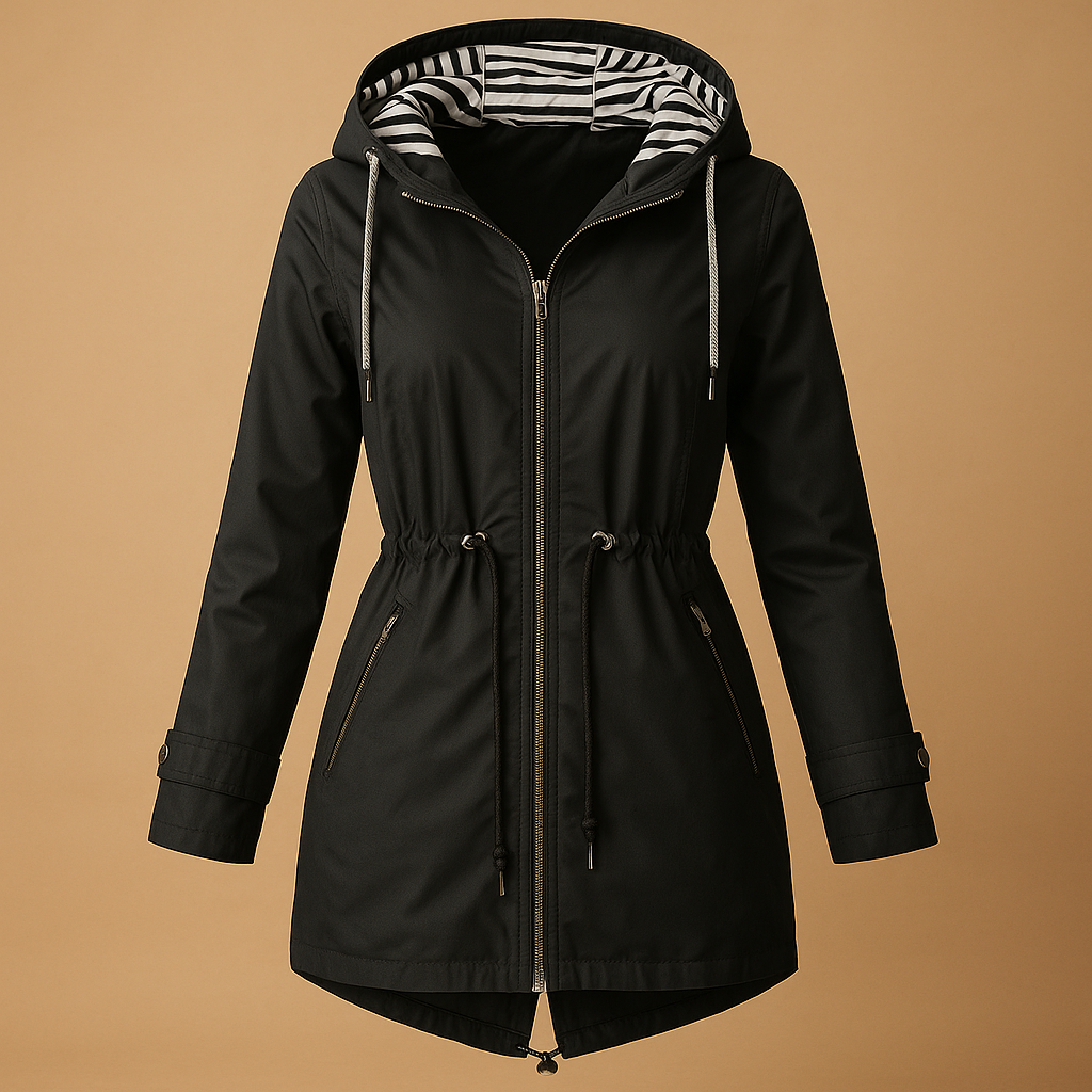 Wasserdichte Damenparka mit verstellbarem Taillenzug | Celina