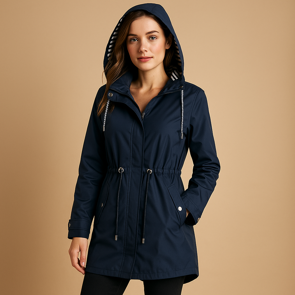 Wasserdichte Damenparka mit verstellbarem Taillenzug | Celina